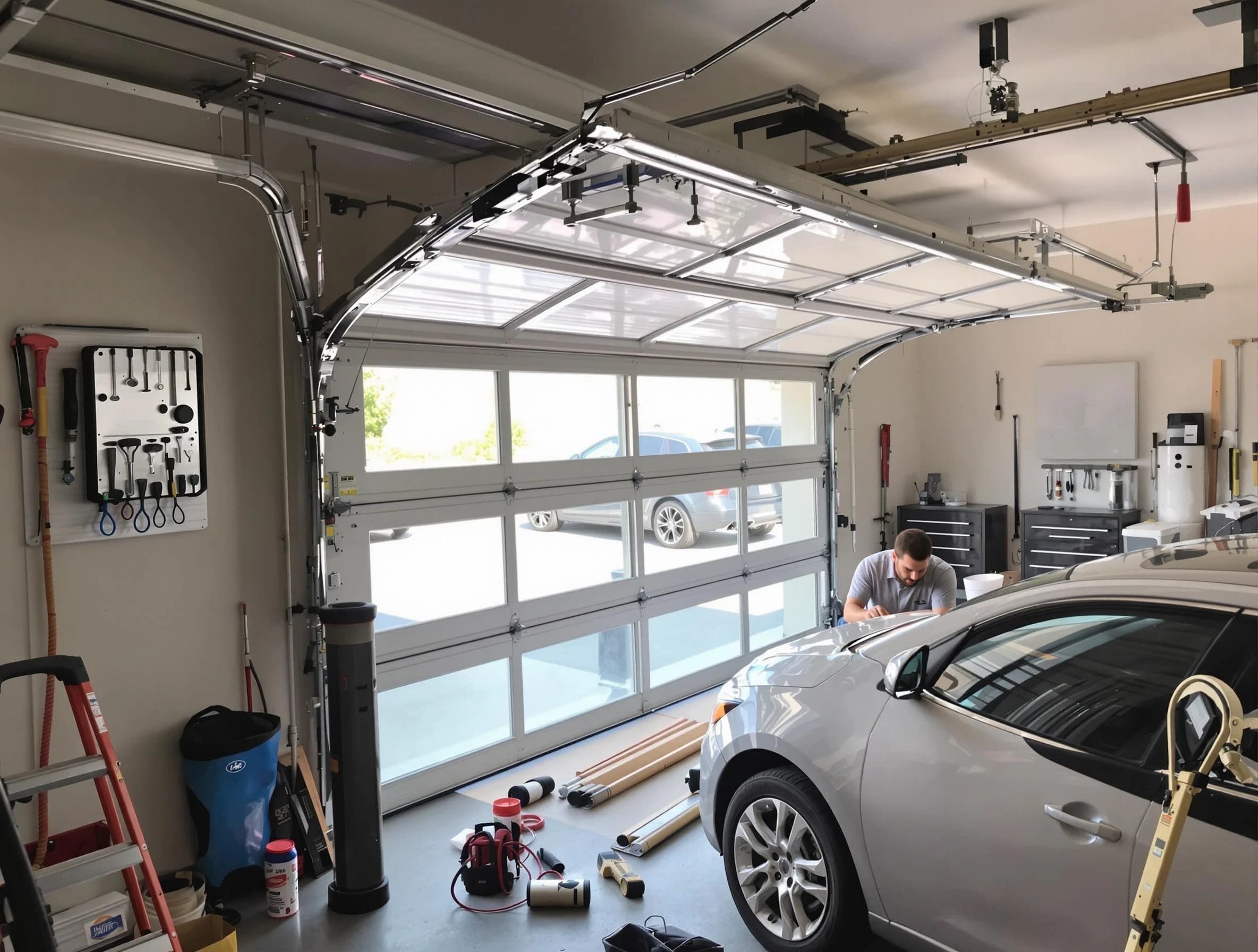 Garage door noise reduction service by Irvington Garage Door Repair in Irvington