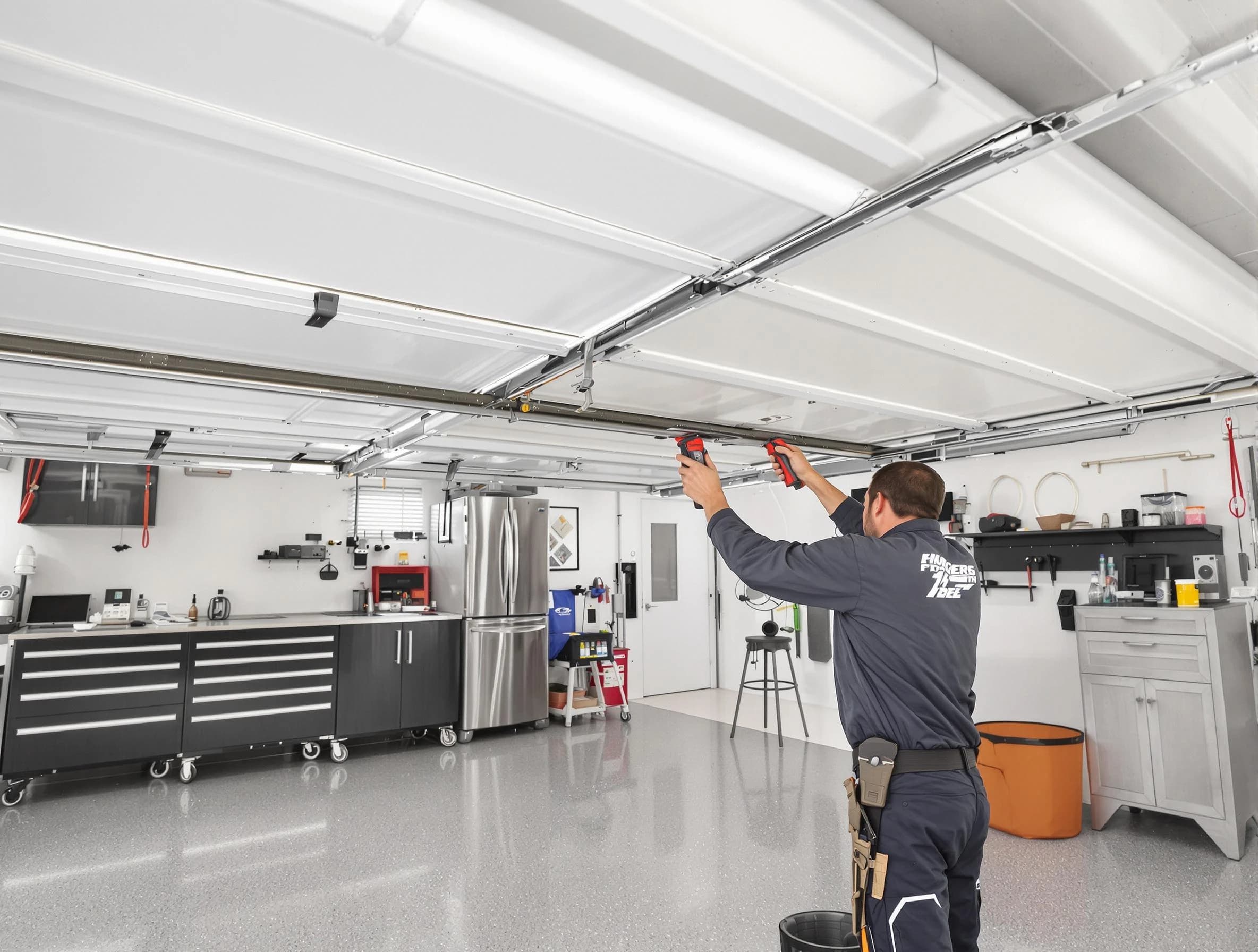 Overhead garage door repair service by Irvington Garage Door Repair in Irvington