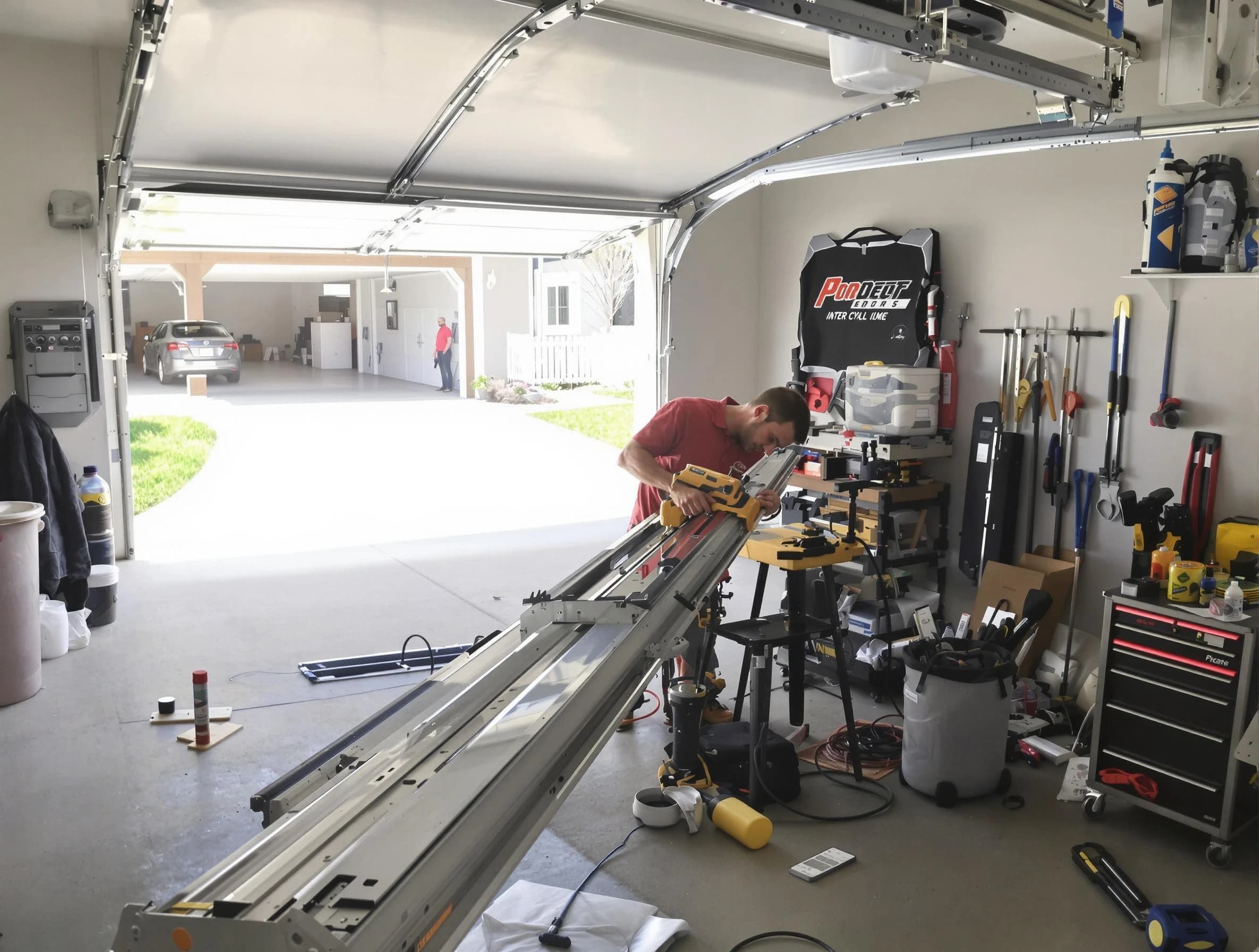 Irvington Garage Door Repair expert performing track repair in Irvington