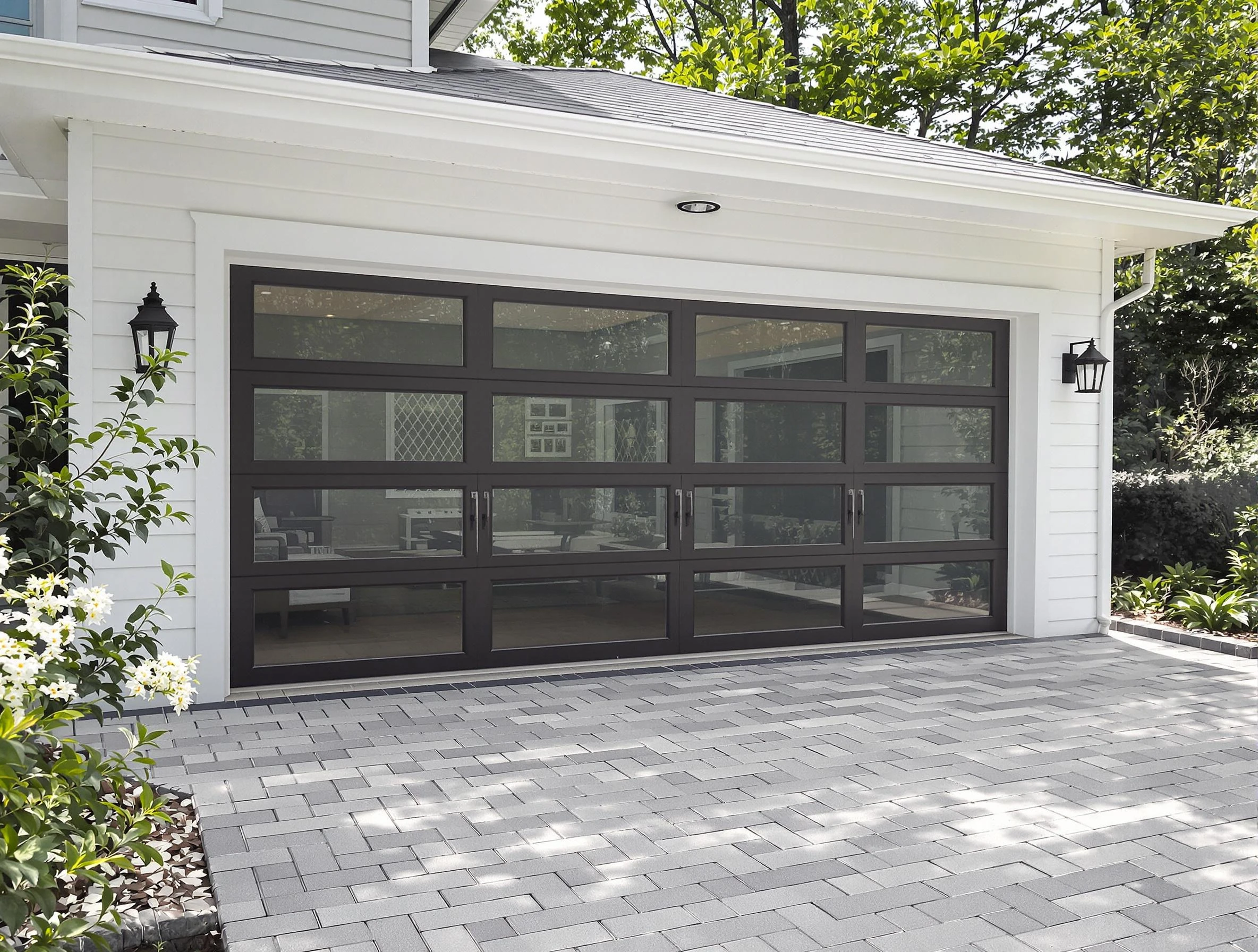 Irvington Garage Door Repair design specialist presenting custom garage door options to Irvington homeowner