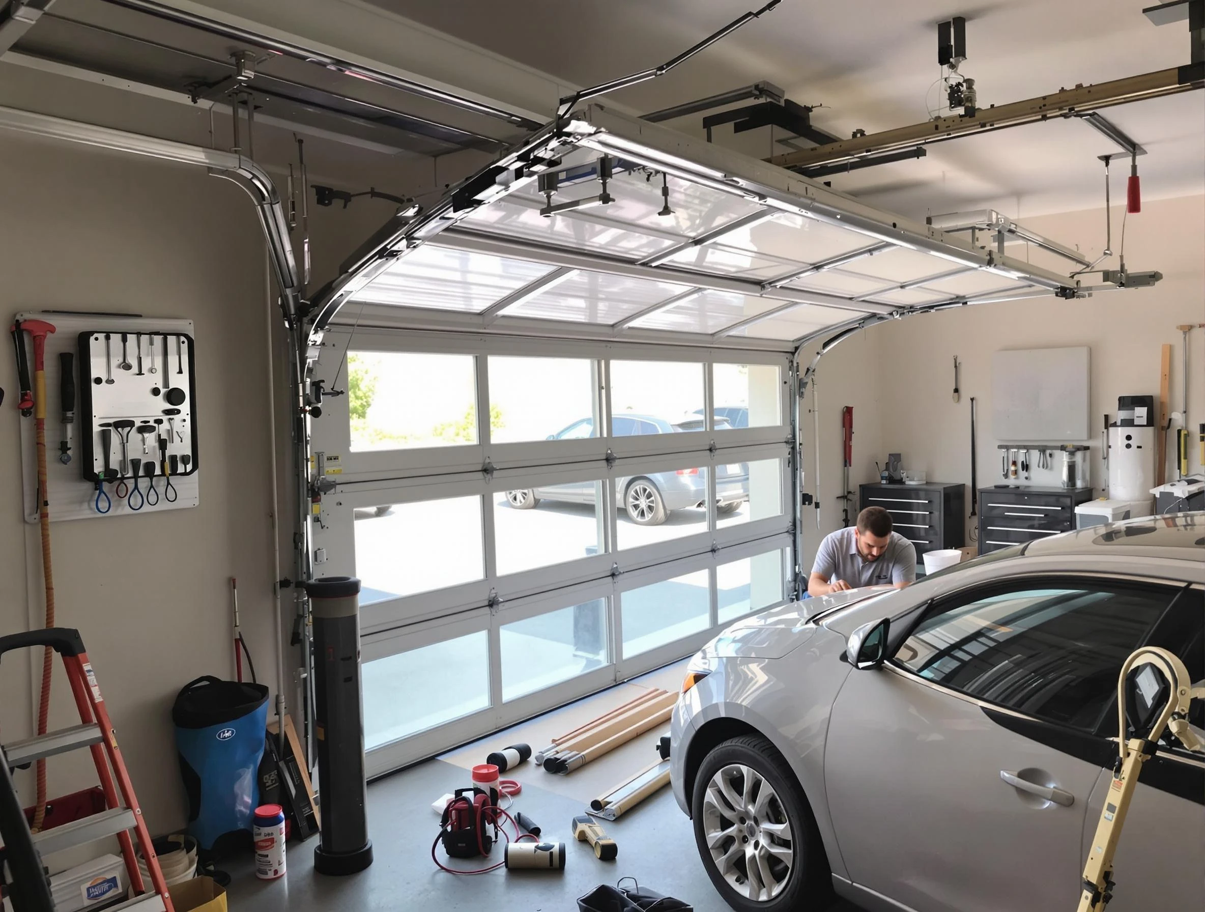 Garage door noise reduction service by Irvington Garage Door Repair in Irvington