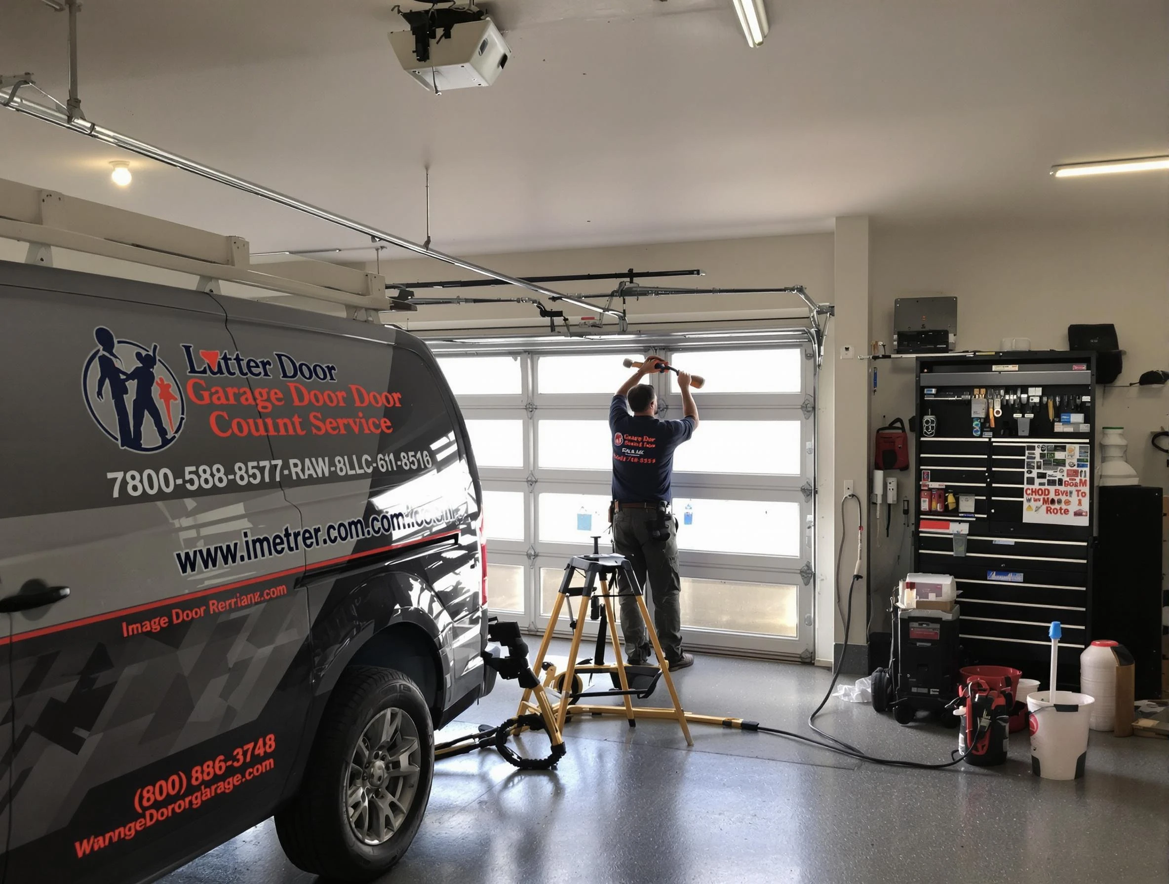 Irvington Garage Door Repair team performing same-day garage door repair in Irvington